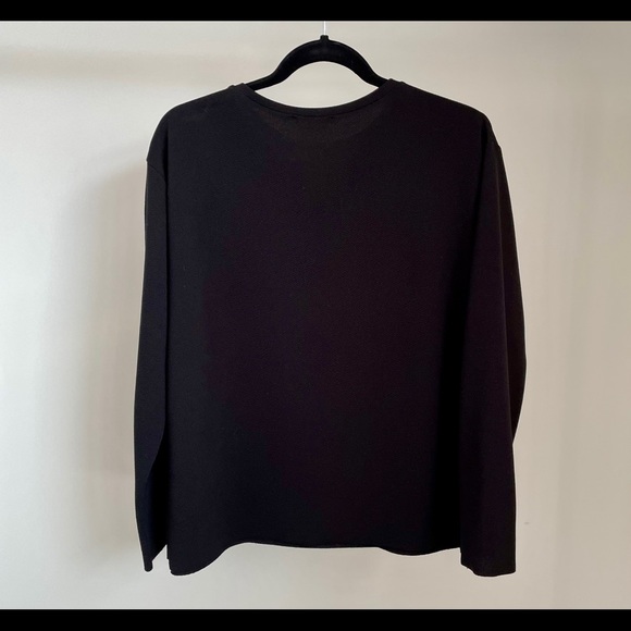 Zara Black Longsleeve Floral Painted Print Medium - Picture 5 of 6